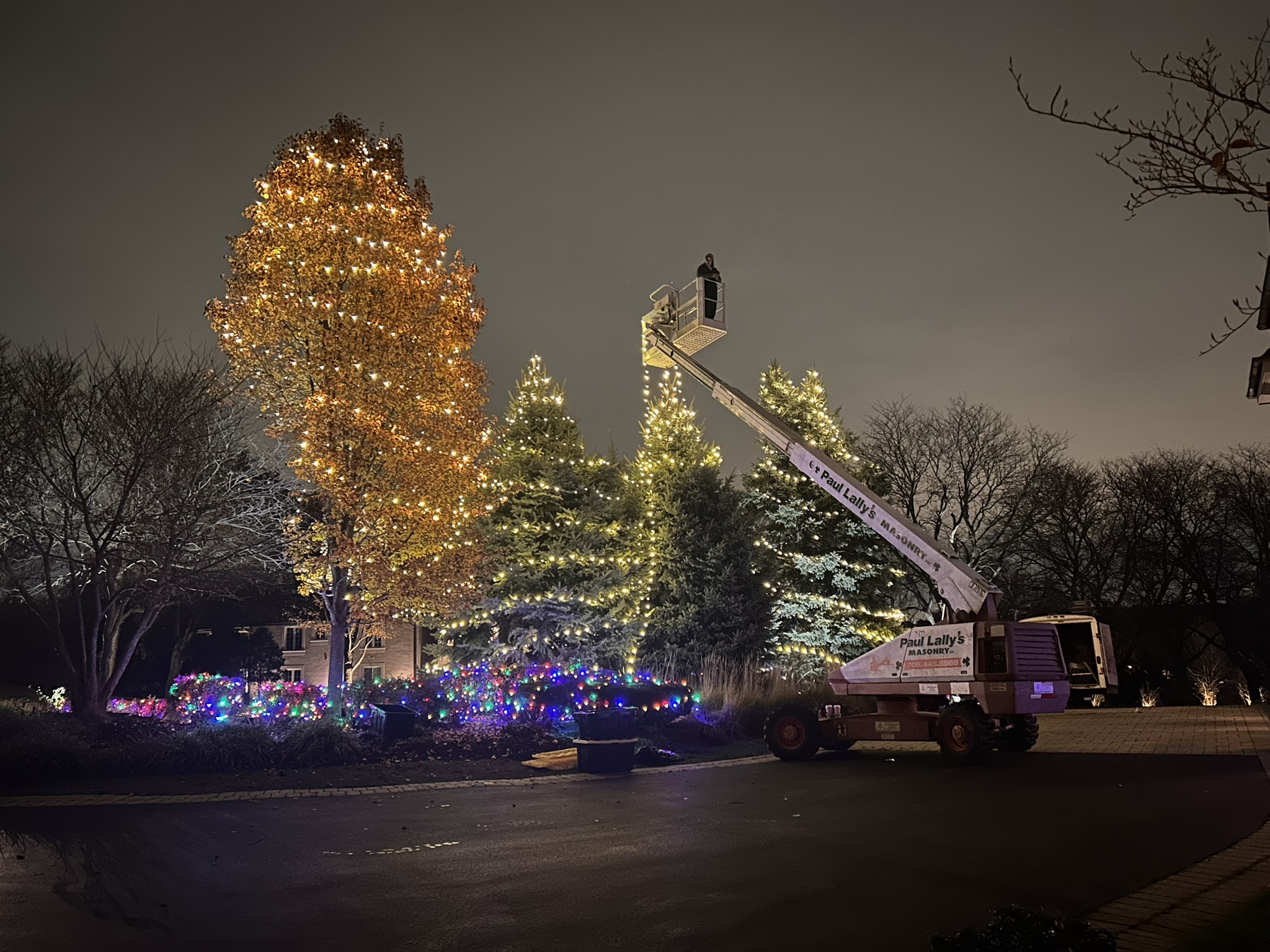 Holiday roofline lighting Homer Glen